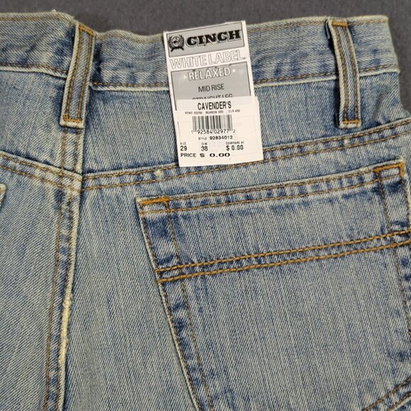 Cinch Jeans Men's 29x38 Blue Western Denim White Label Cowboy Western Rodeo NWT